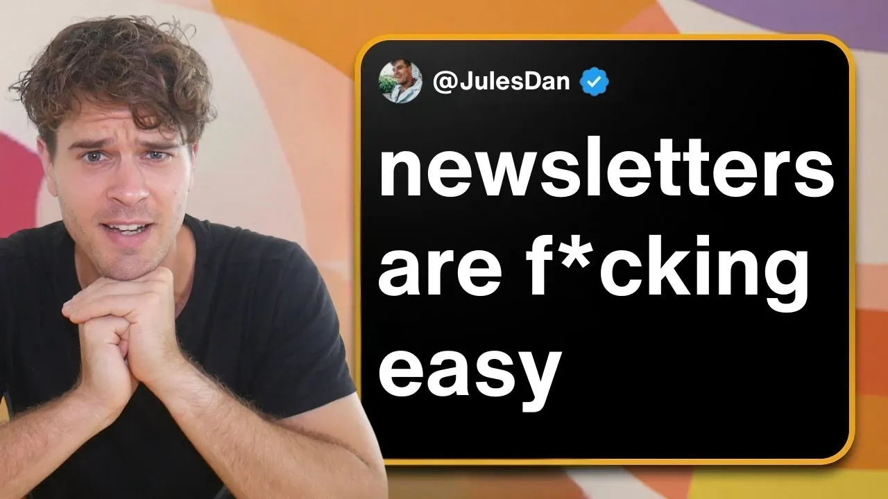 YouTube thumbnail: I monetized 5 newsletters to $100k and what I learned